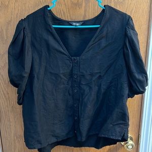 Puffy black blouse: Express